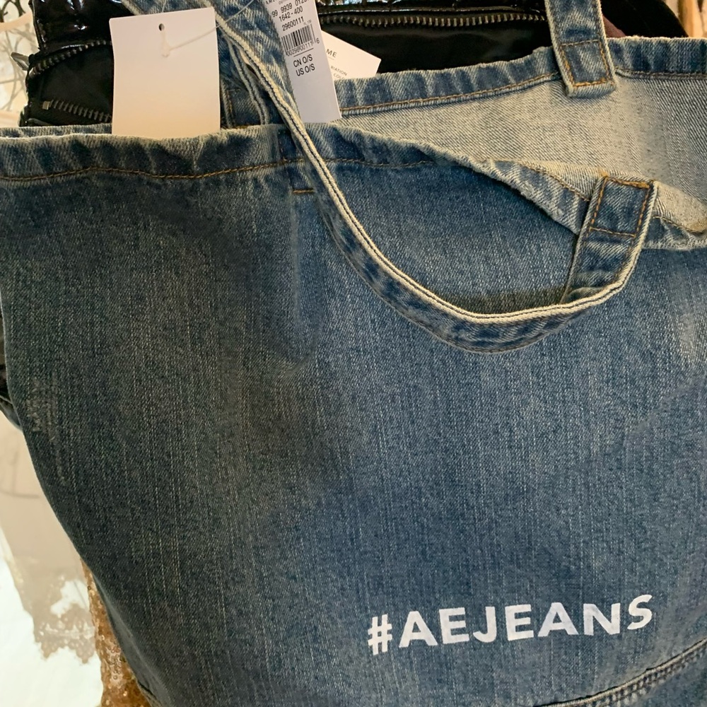 American Eagle Outfitters Blue Denim Tote